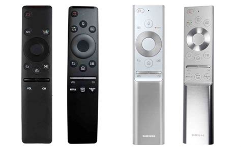 Illustratie van de Samsung One Remote met de belangrijkste knoppen gemarkeerd.